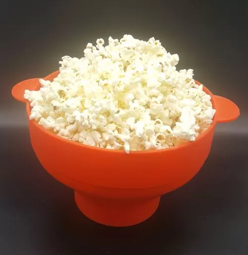 Palomero para microondas para preparar palomitas sin grasa. 