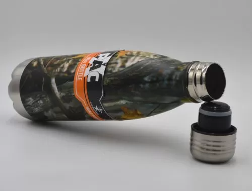 Botella de acero inoxidable con doble capa.