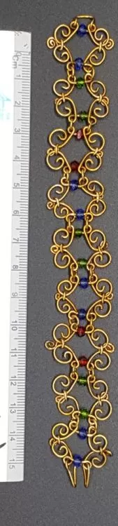 pulsera tumbaga cristales de colores