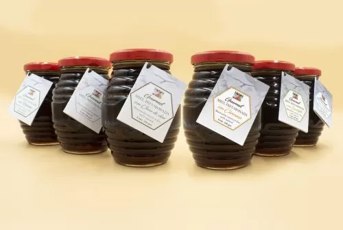 Miel de abeja infusionada con plantas y raíces. Nutritiva y deliciosa.