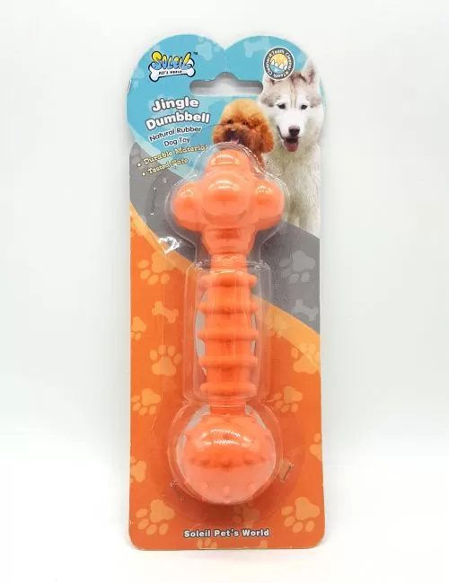 Juguete de mancuerna con campanita. 