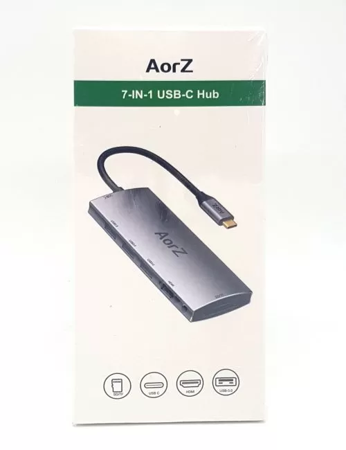 Centro USB-C  7 en 1. Marca AorZ.  