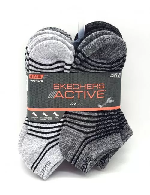 Calcetín corte bajo para dama marca Skechers Active. 