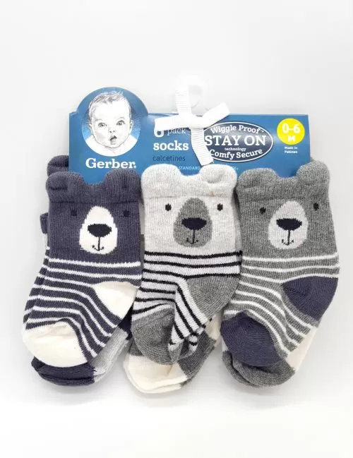 GERBER Calcetines para bebes de 0 a 6 meses.